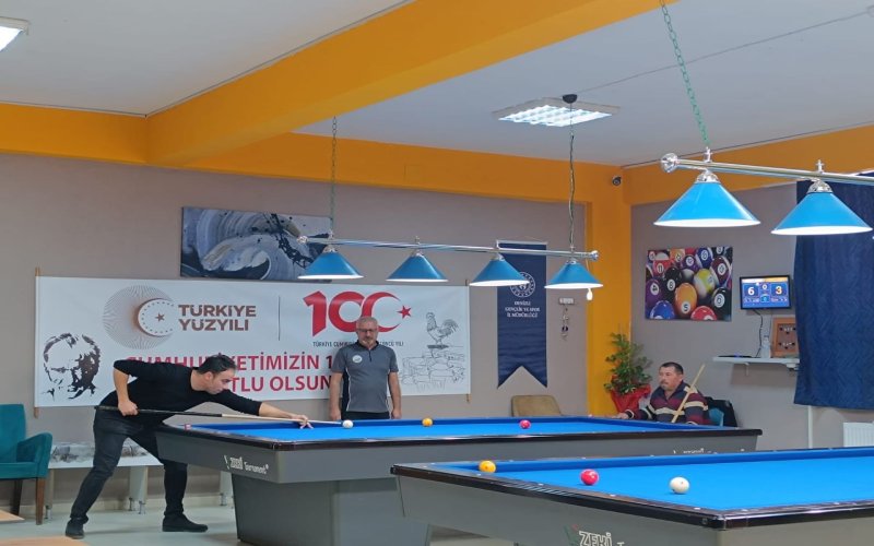 İlçemizde Tarihi Nitelikte İlk Bilardo Turnuvası Gerçekleştirildi.
